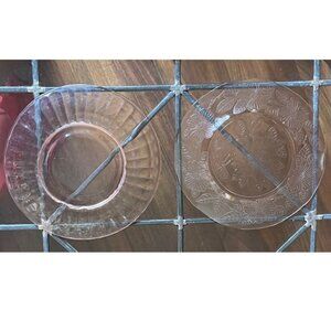 1930’s Depression Glass Plates: Dogwood Pink & American Sweetheart MacBeth Evans